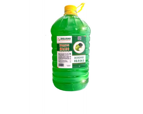 Жидкое мыло Diolinika 5 литров Зеленое яблоко ОПТОМ эконом класса 2